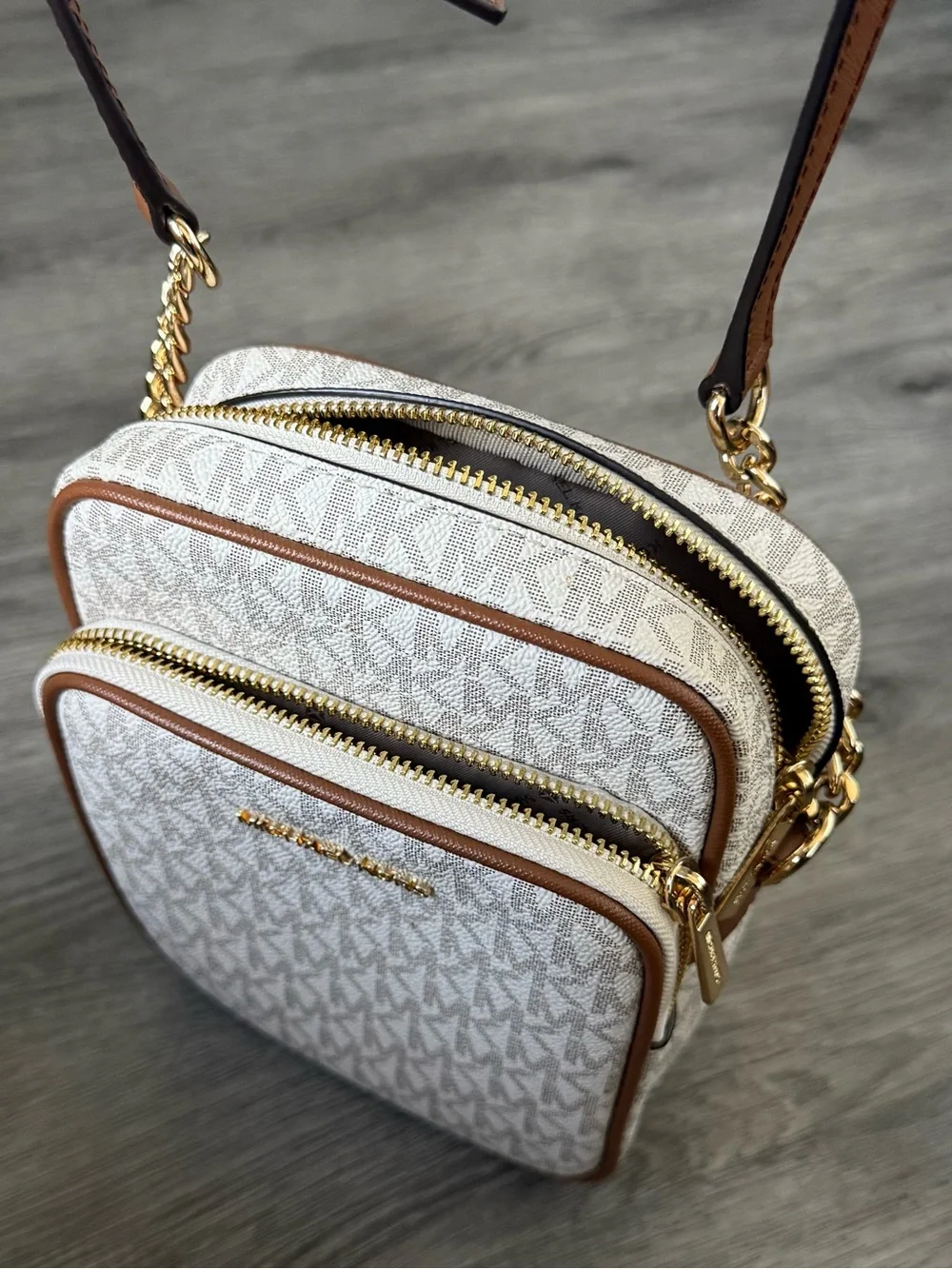 Michael Kors Crossbody Purse with Gold Hardware